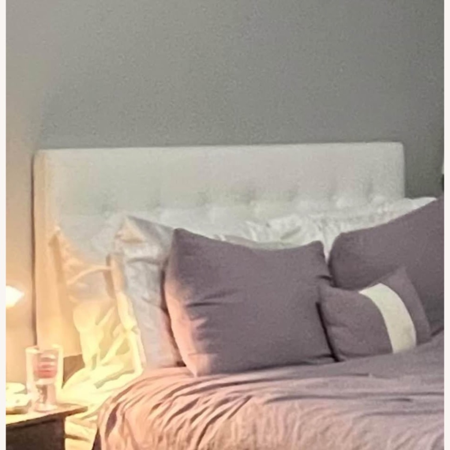 Amazon White Velvet Headboard - image-1