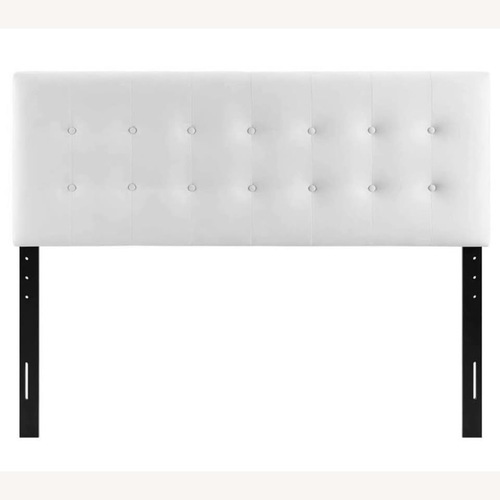 Used Amazon White Velvet Headboard for sale on AptDeco