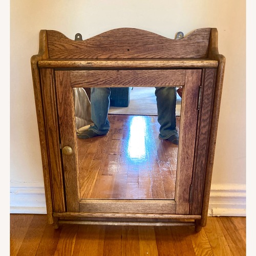 Used Vintage Oak Medicine Cabinet for sale on AptDeco