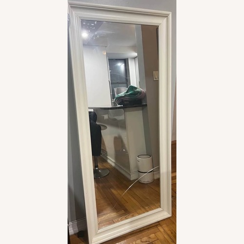 Used IKEA Hemnes White Wood Floor Mirror for sale on AptDeco