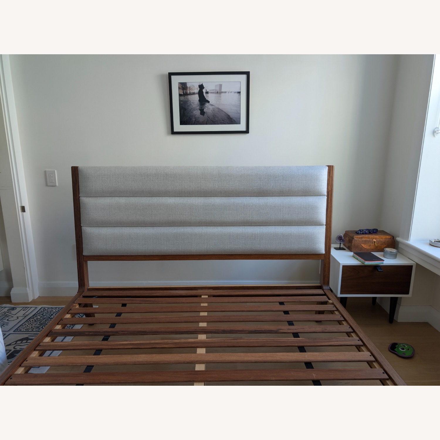 Raymour & Flanigan Dark Brown Wood Queen Bed  - image-3