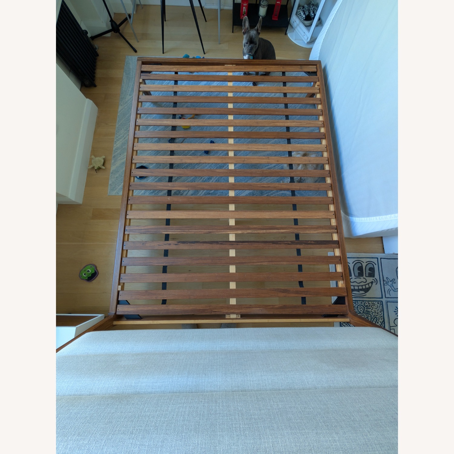 Raymour & Flanigan Dark Brown Wood Queen Bed  - image-7