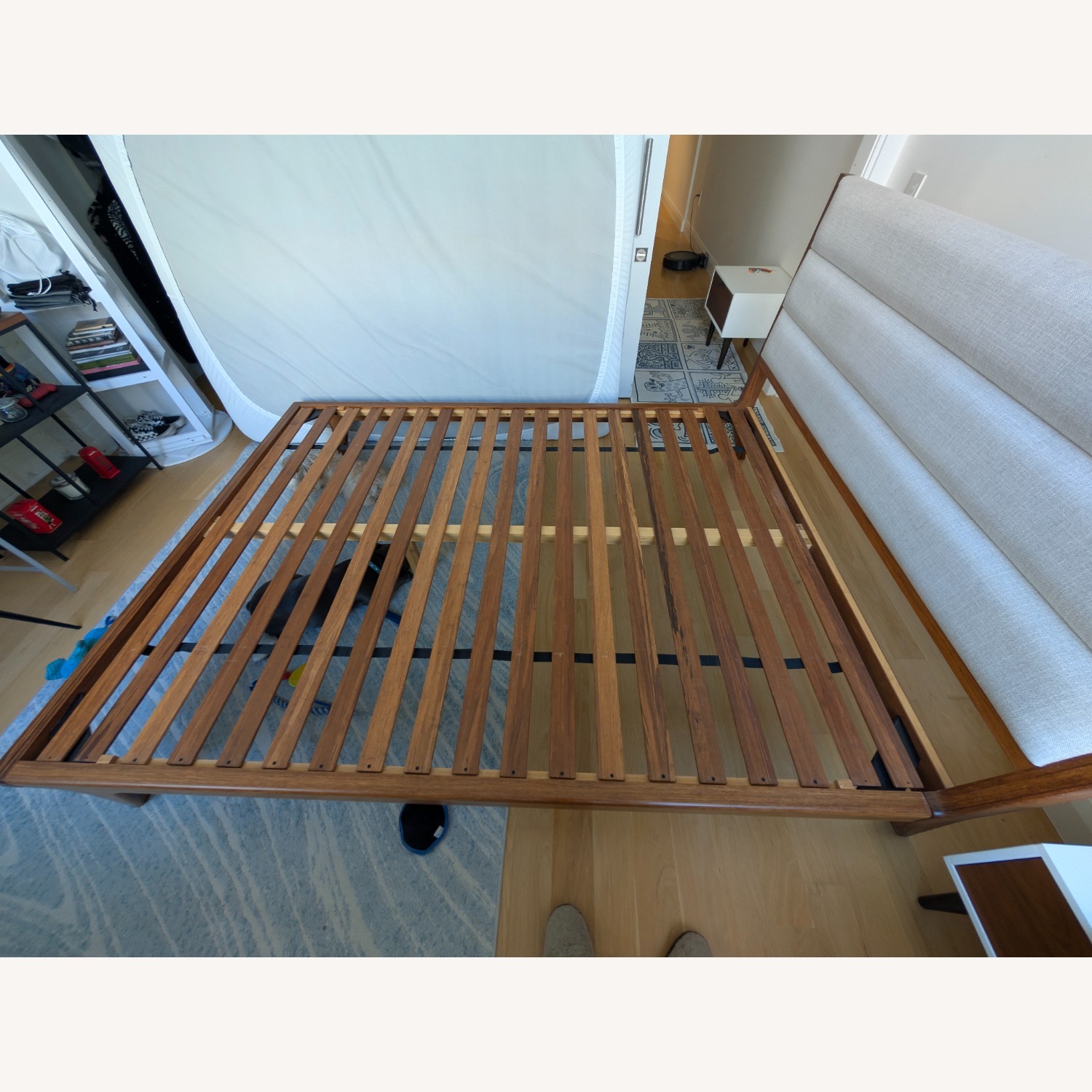 Raymour & Flanigan Dark Brown Wood Queen Bed  - image-2