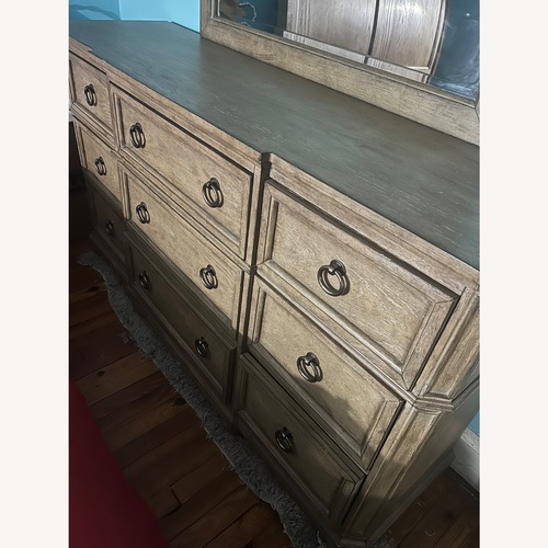 Used Raymour & Flanigan Light Brown Wood Dresser for sale on AptDeco