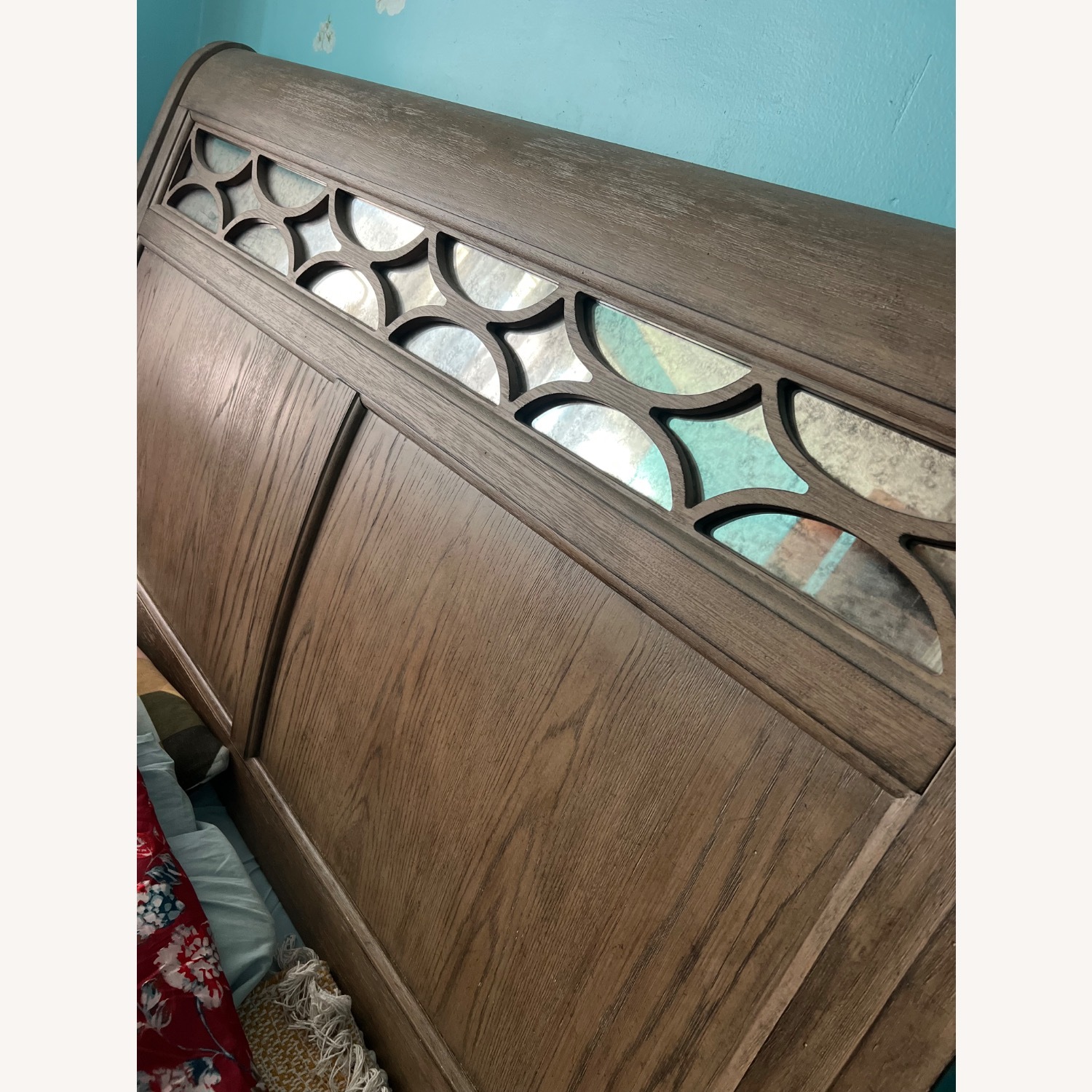 Raymour & Flanigan Light Brown Queen Bed - image-1