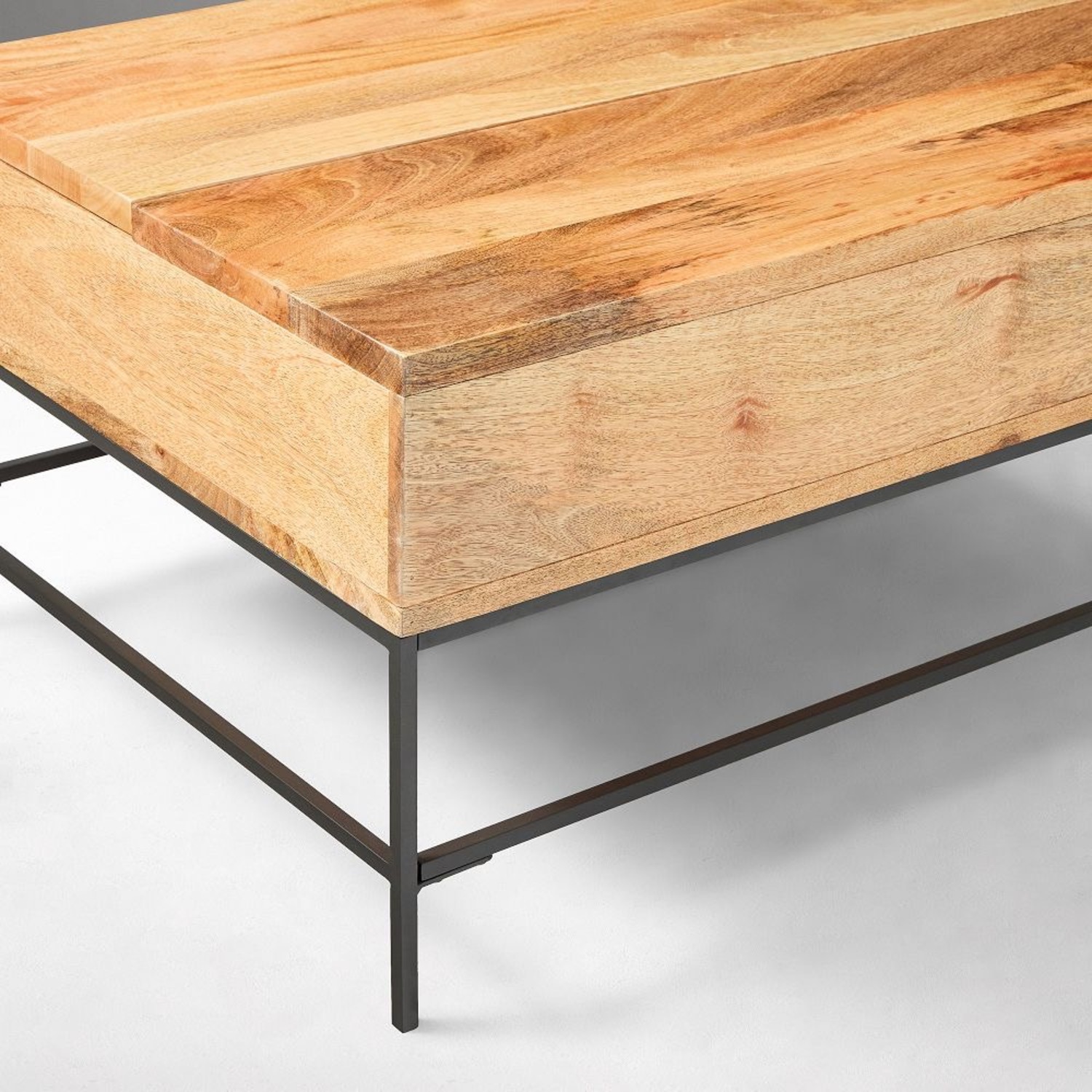 West Elm Light Brown Wood Coffee Table - image-2