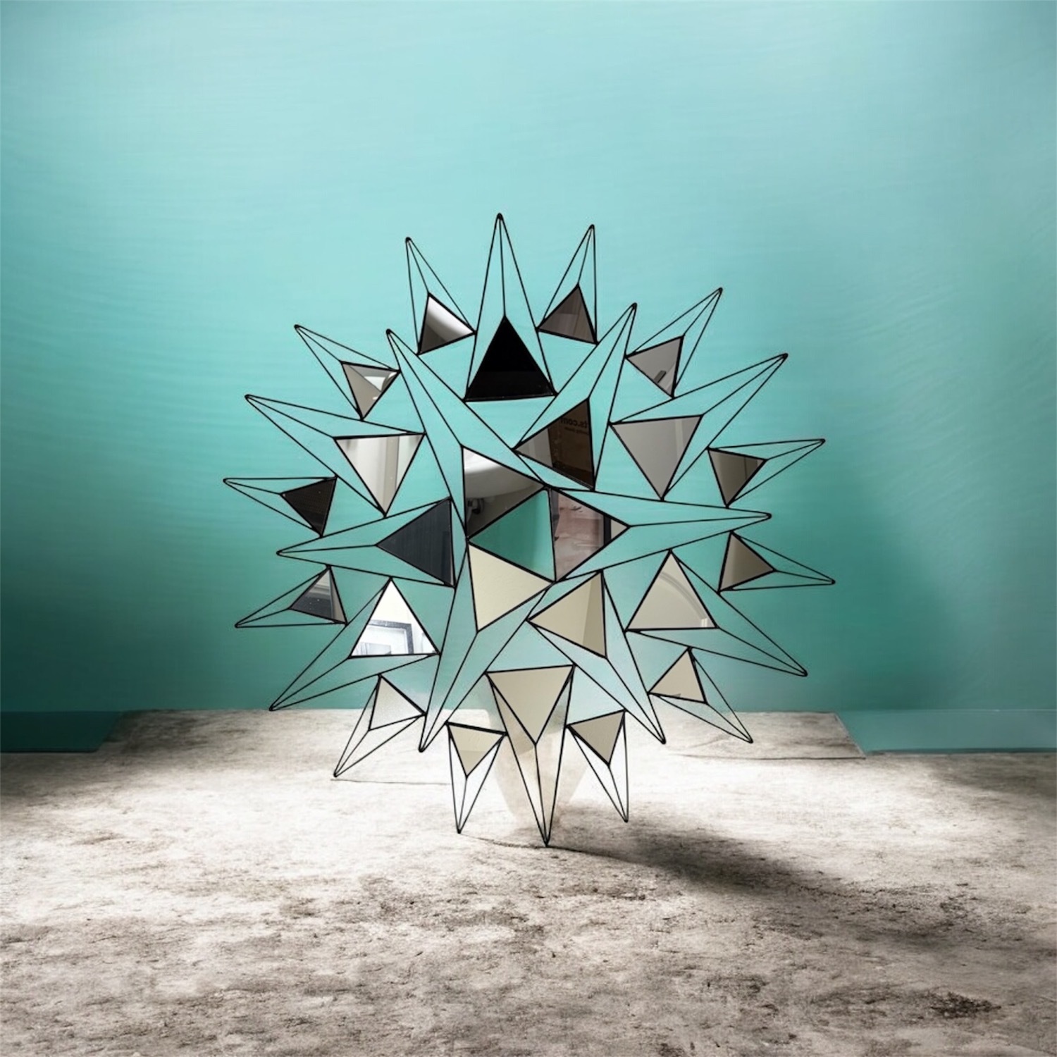 Mirrored Wall Art, Black  - image-2