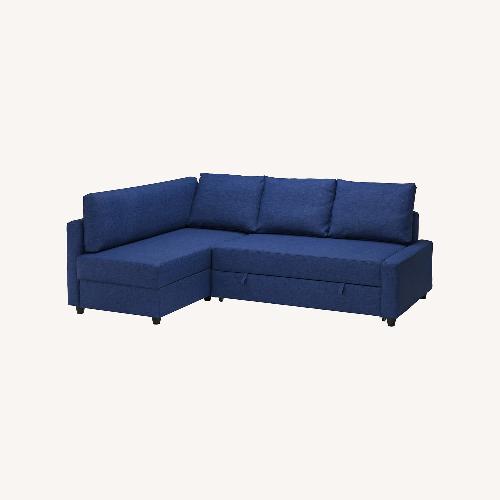 Used IKEA Friheten Blue Wood 2 Piece Sectional for sale on AptDeco