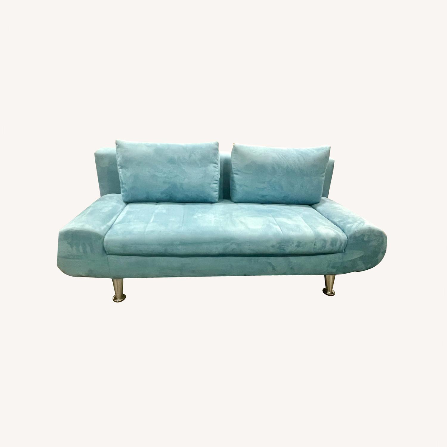 Blue Sleeper Sofa - image-0