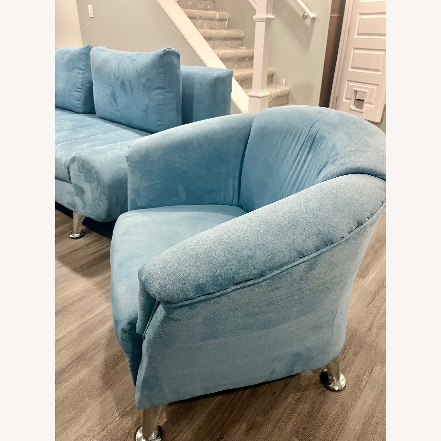 Blue Sleeper Sofa - image-6