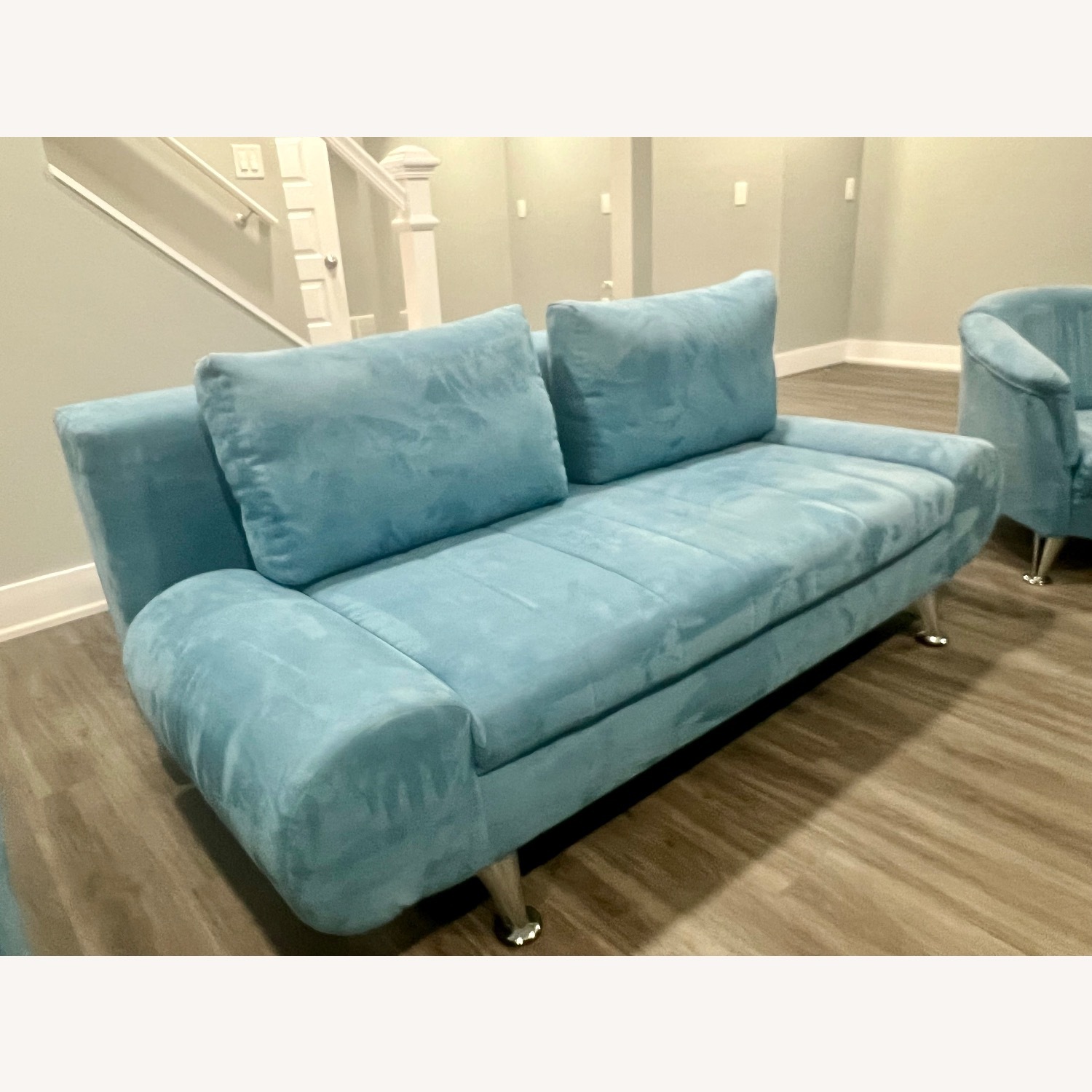Blue Sleeper Sofa - image-1