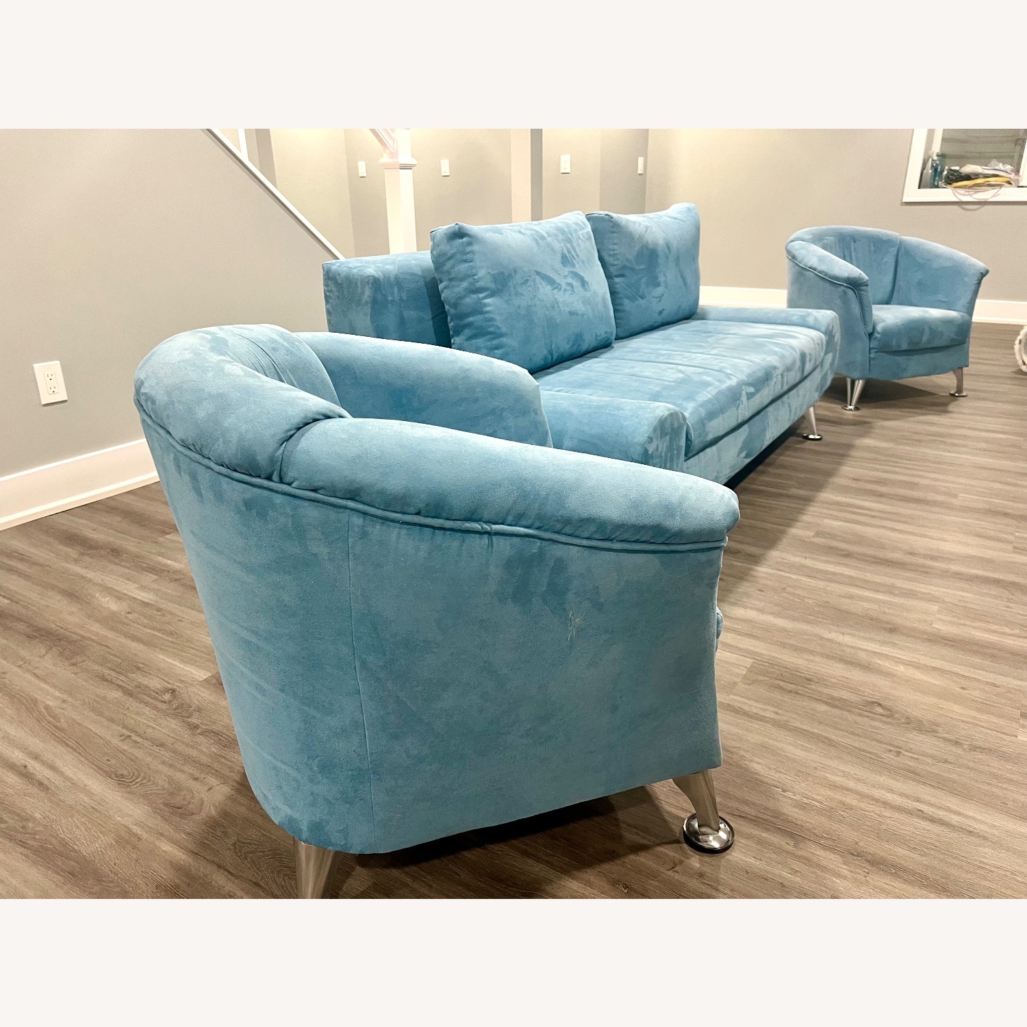 Blue Sleeper Sofa - image-11