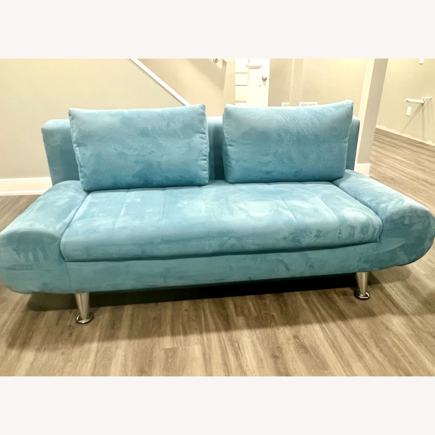 Blue Sleeper Sofa - image-9