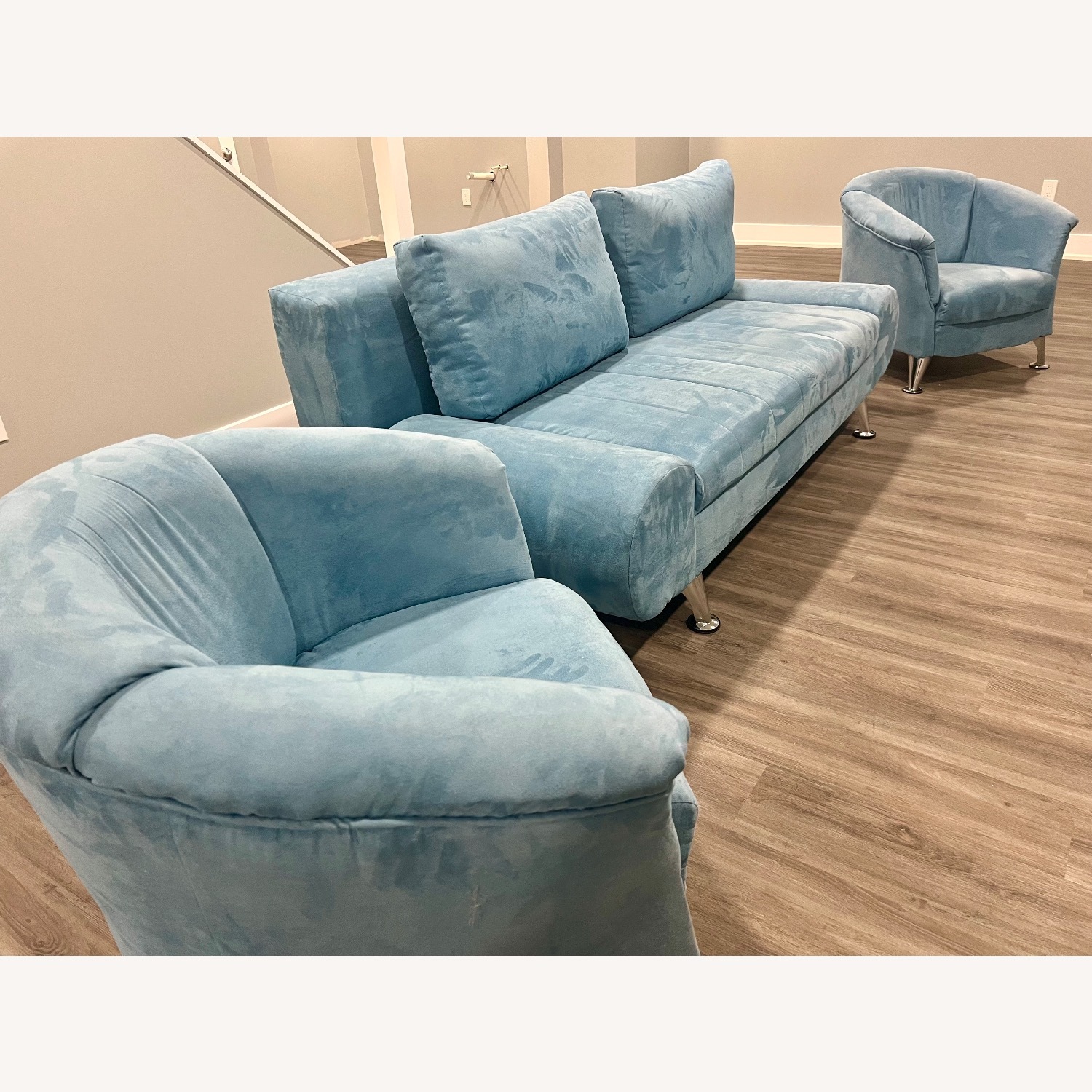 Blue Sleeper Sofa - image-3