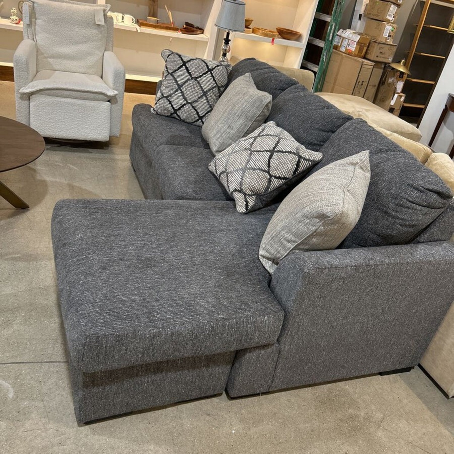 Ashley Furniture Gardiner Right Facing Sofa Pewter - image-1