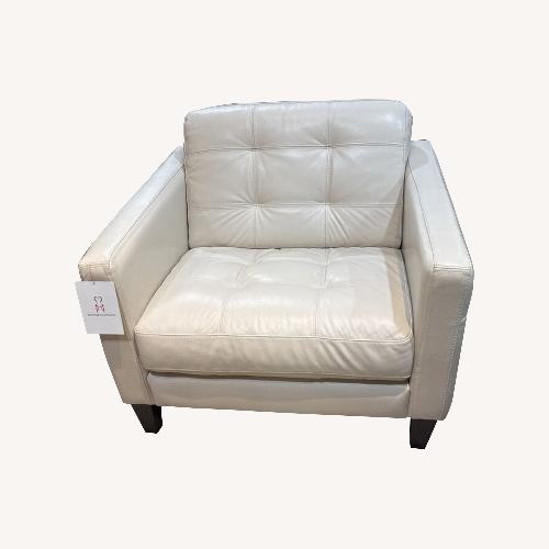 Used Macy's Pezley Leather Armchair for sale on AptDeco