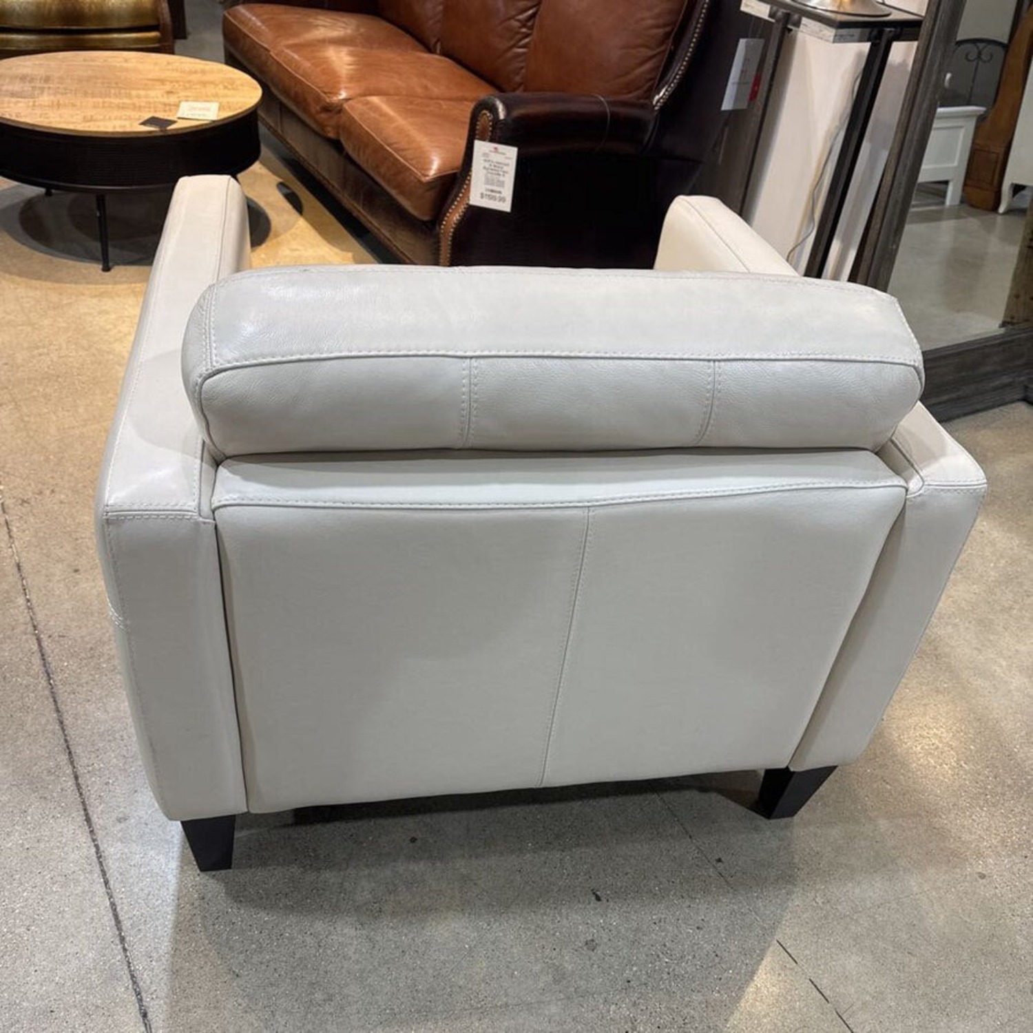 Macy's Pezley Leather Armchair - image-3