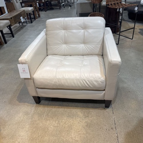 Used Macy's Pezley Leather Armchair for sale on AptDeco