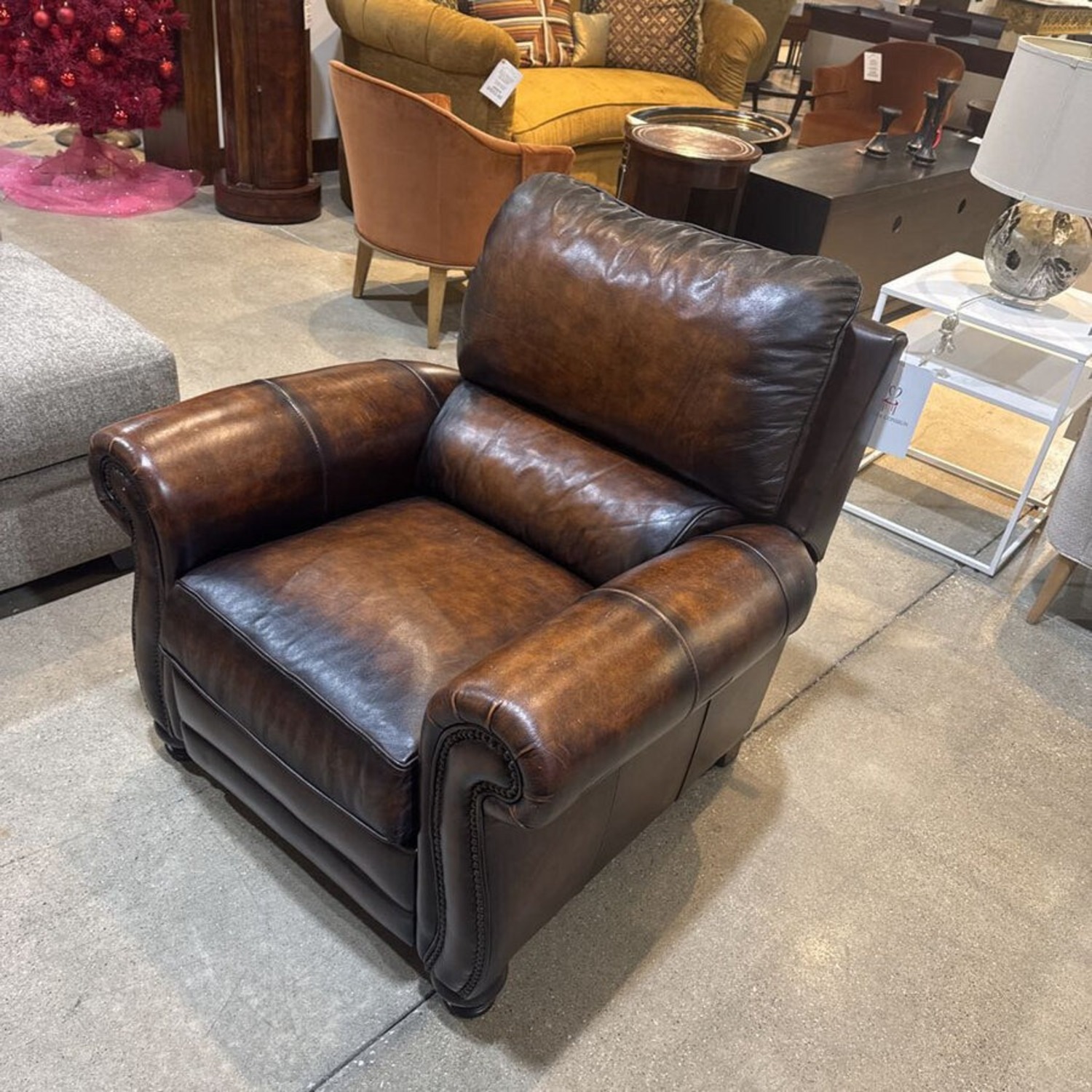 Walter E. Smithe Portman Leather Manual Recliner - image-1