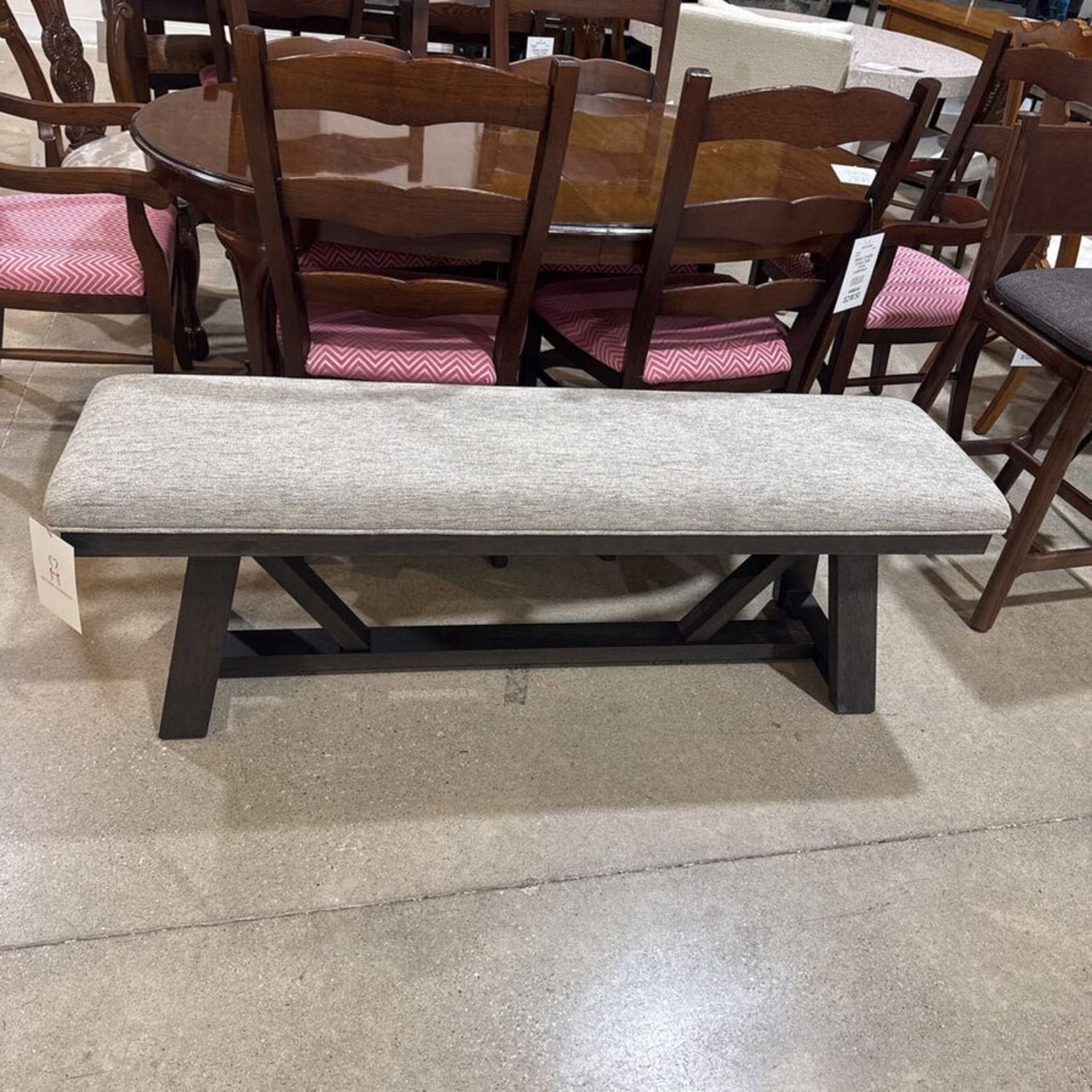 American Signature Edison Upholstered Dining Bench - image-1