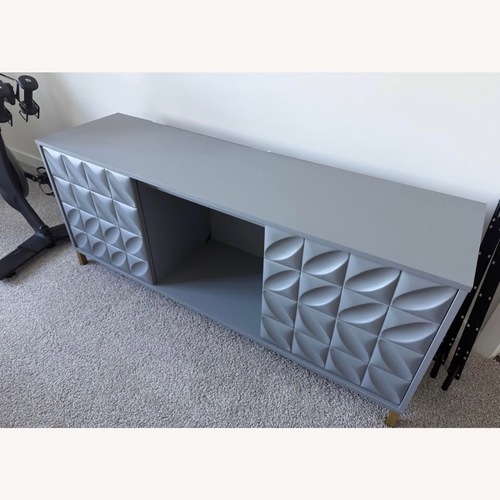 Used Wayfair Light Gray Wood Media Storage for sale on AptDeco
