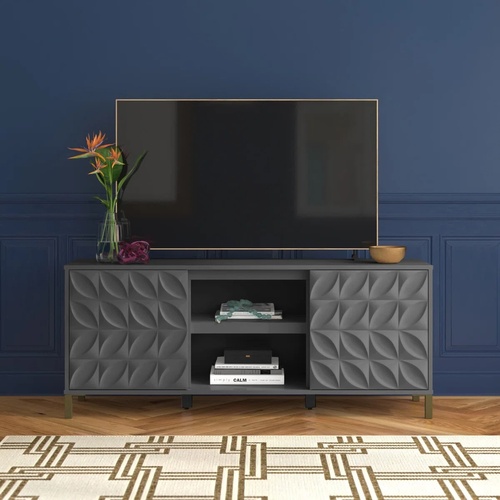 Used Wayfair Light Gray Wood Media Storage for sale on AptDeco