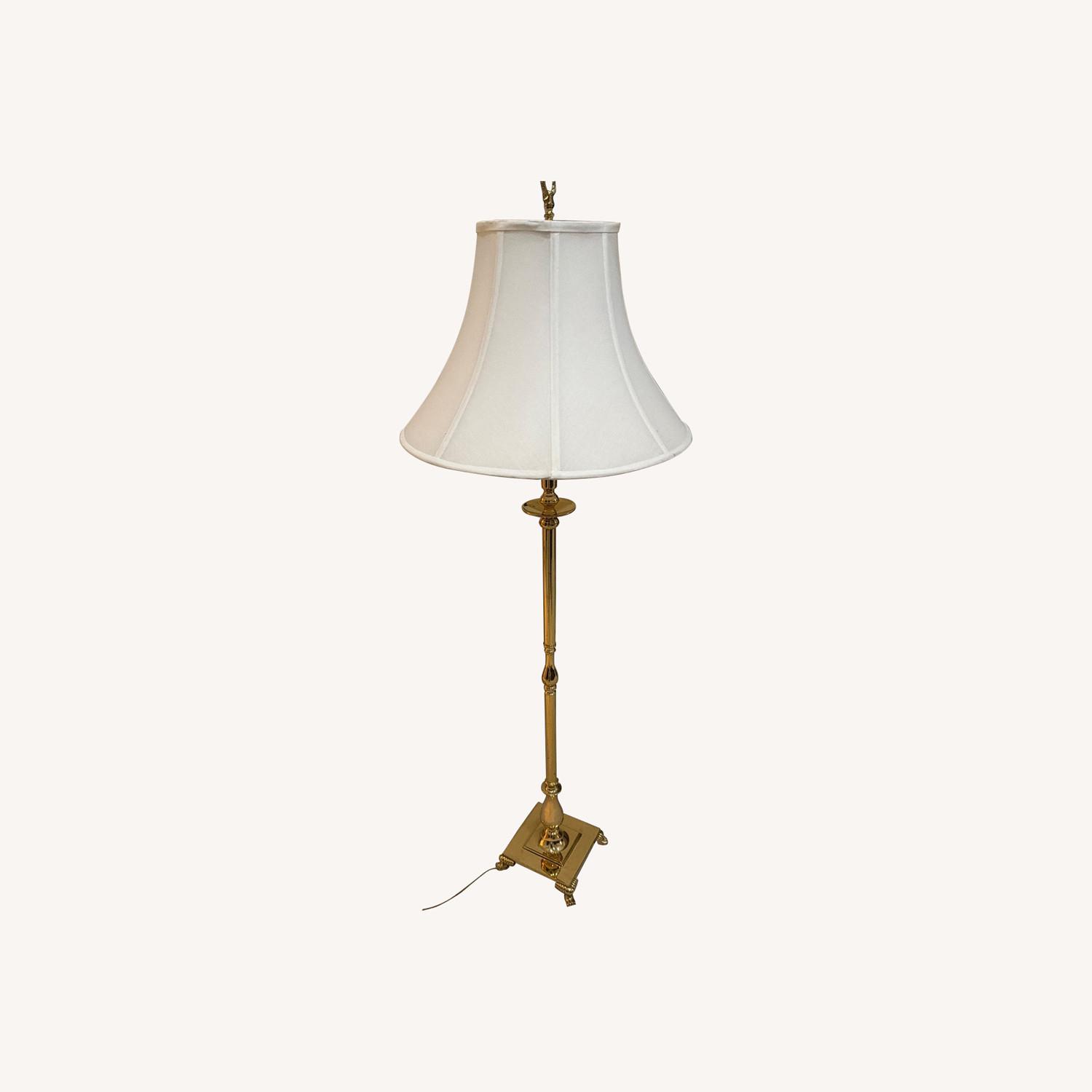 Vintage/Antique Brass Floor Lamp - image-0