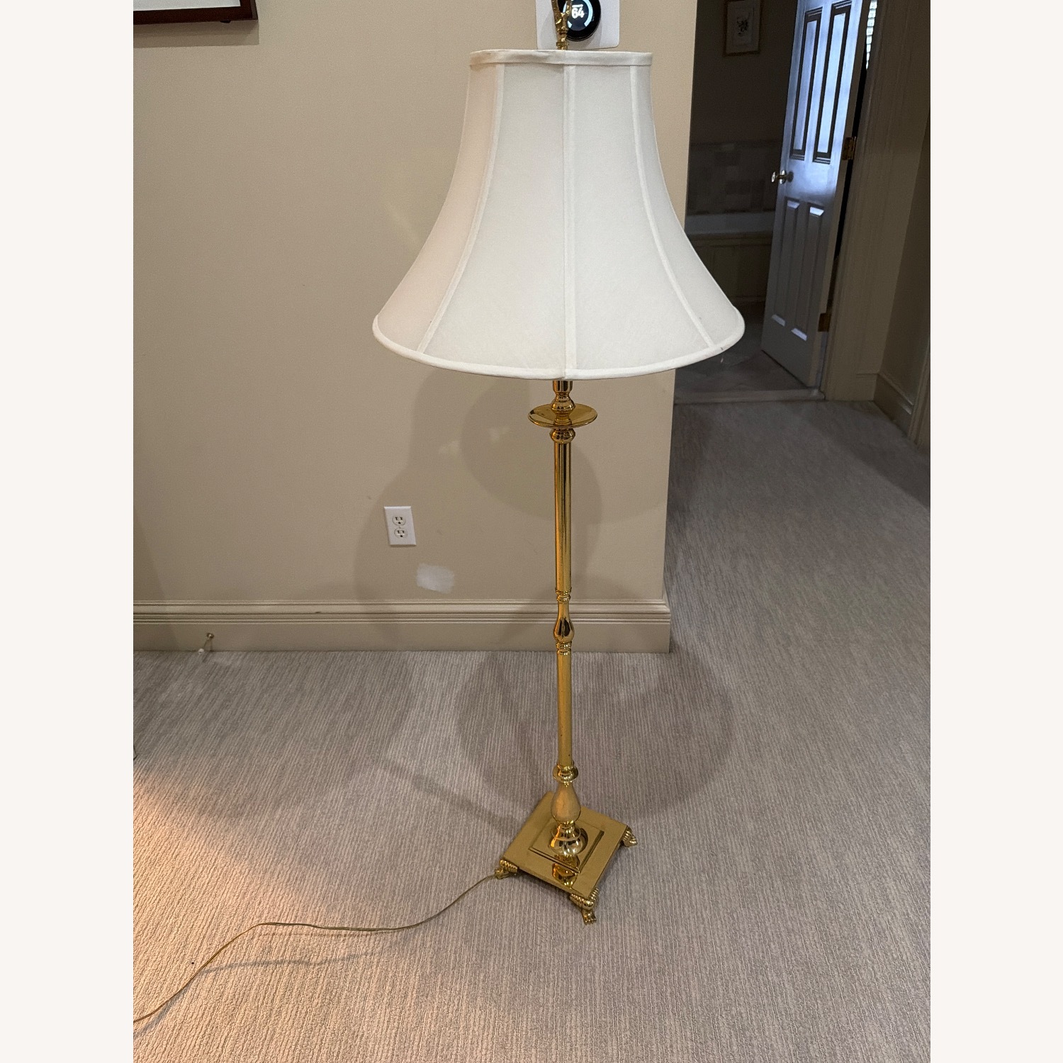 Vintage/Antique Brass Floor Lamp - image-2