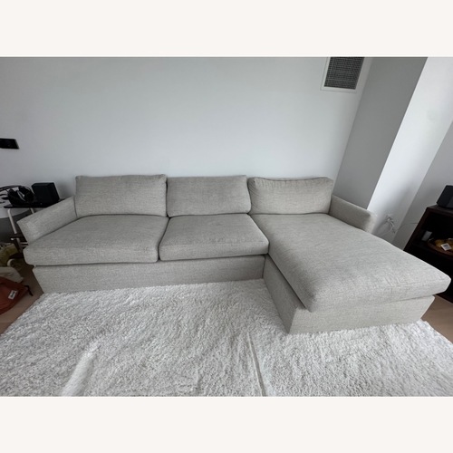 Used Crate & Barrel Natural Fabric 2 Piece Sectional for sale on AptDeco