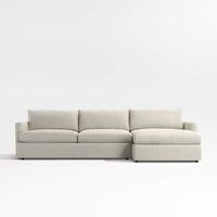 Crate & Barrel Natural Fabric 2 Piece Sectional
