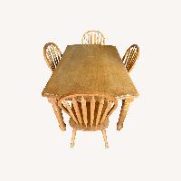 Natural Wood Dining Set