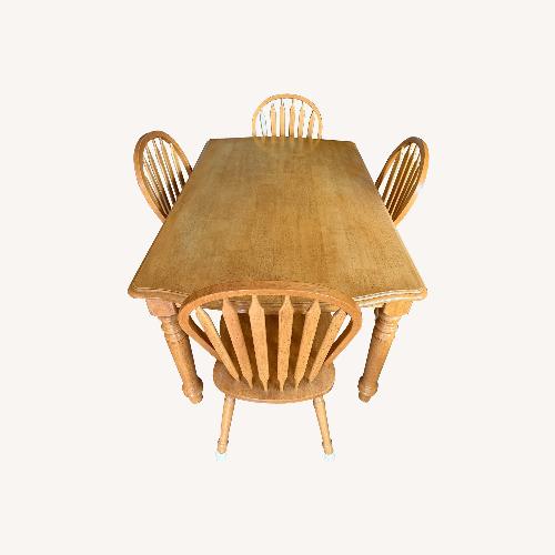 Used Natural Wood Dining Set for sale on AptDeco