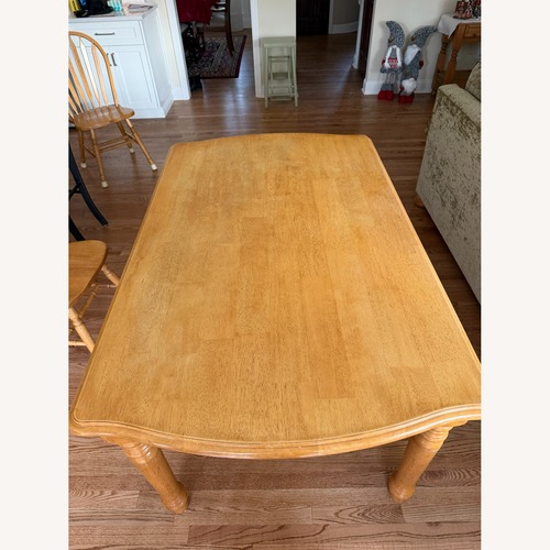 Used Natural Wood Dining Set for sale on AptDeco