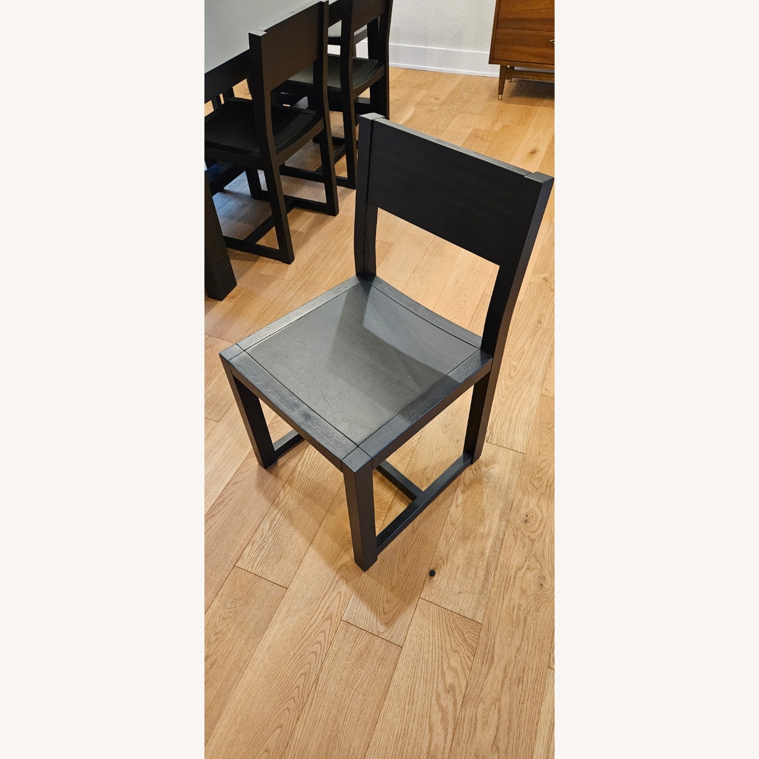 Pottery Barn Black Wood Dining Set + 6 Chairs - image-6