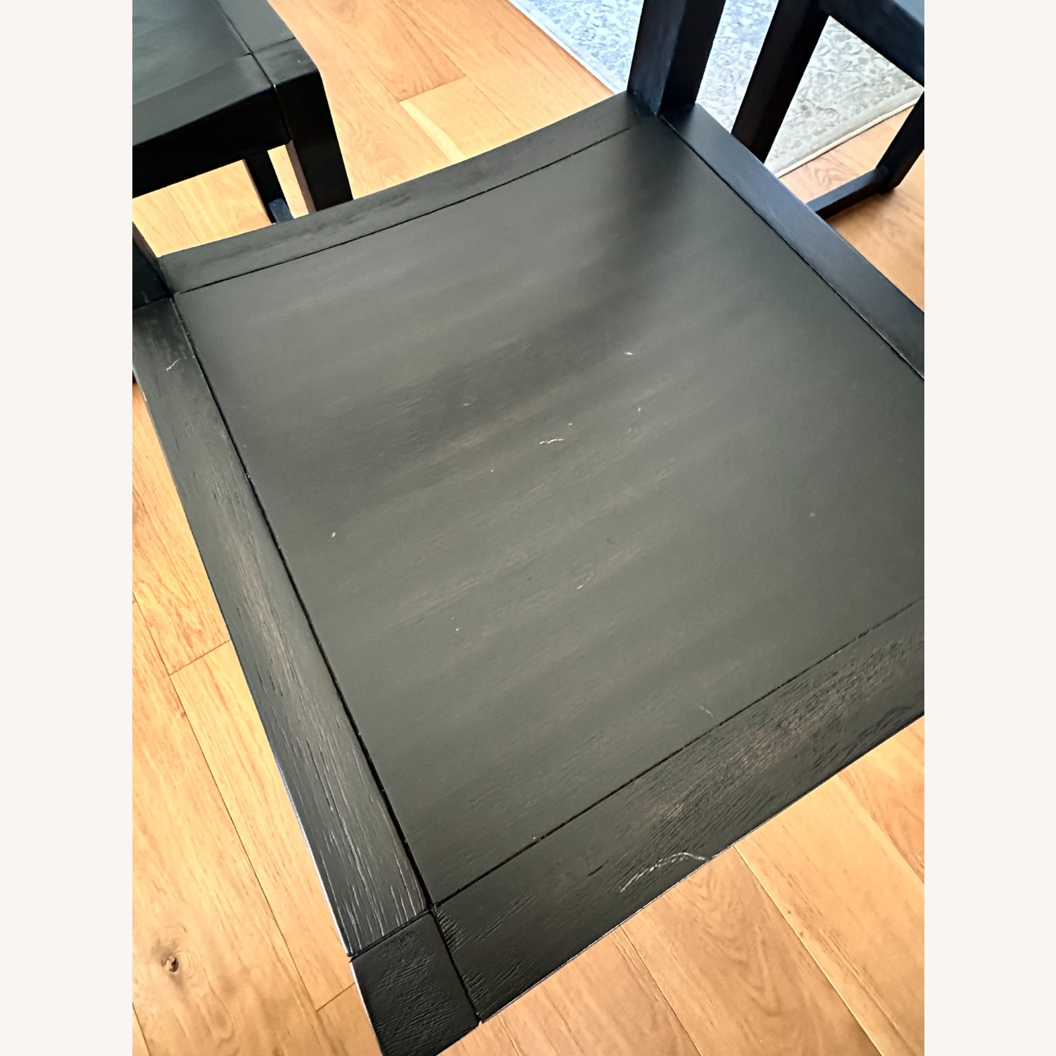 Pottery Barn Black Wood Dining Set + 6 Chairs - image-7