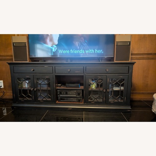 Used Rooms To Go Dark Brown Wood Media Storage for sale on AptDeco