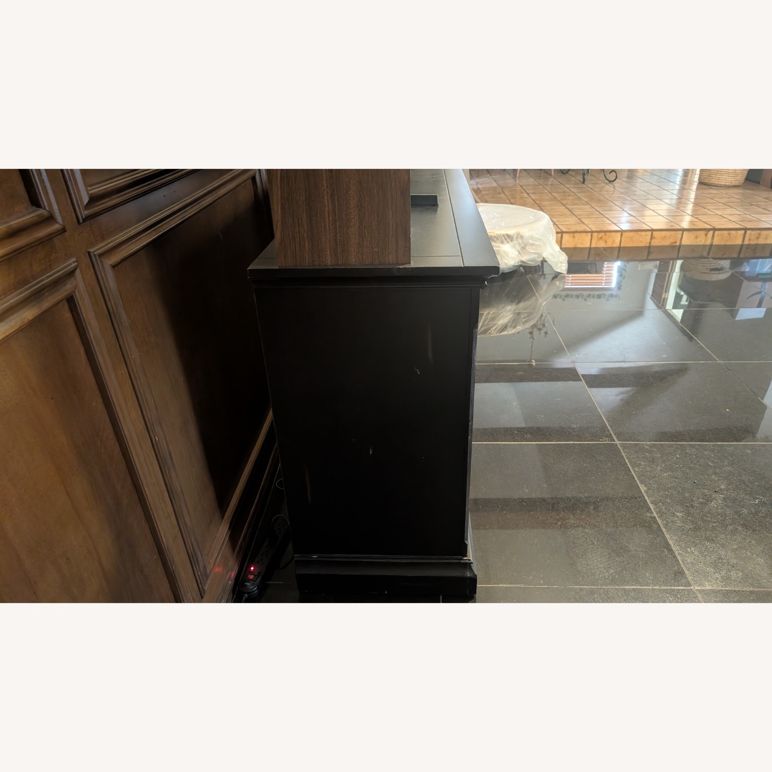 Rooms To Go Dark Brown Wood Media Storage - image-3