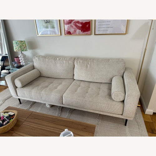 Used Ashley Caladeron Mid-Century Modern Chenille Sofa for sale on AptDeco