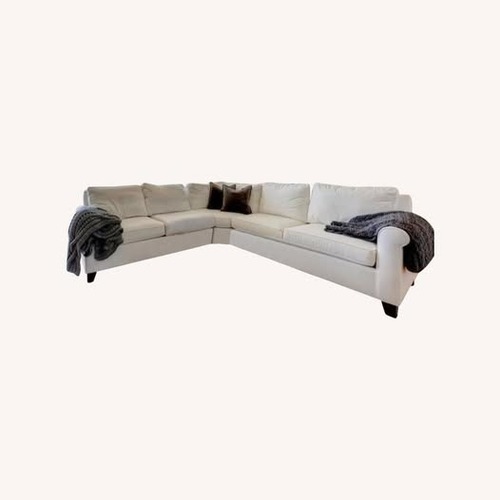 Used Pottery Barn White Fabric 3+ Piece Sectional for sale on AptDeco