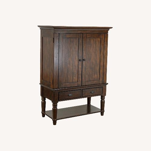 Used Pottery Barn Mason Dark Brown Wood Media Storage for sale on AptDeco