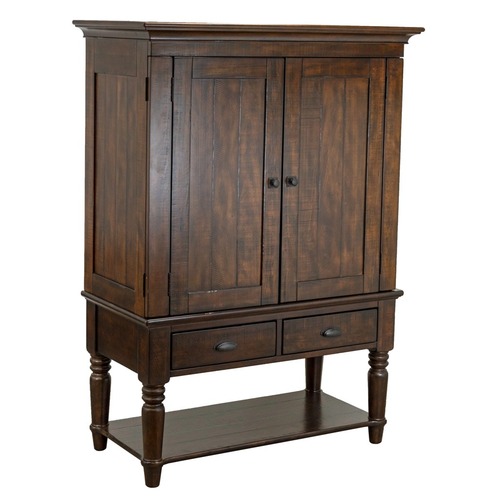 Used Pottery Barn Mason Dark Brown Wood Media Storage for sale on AptDeco