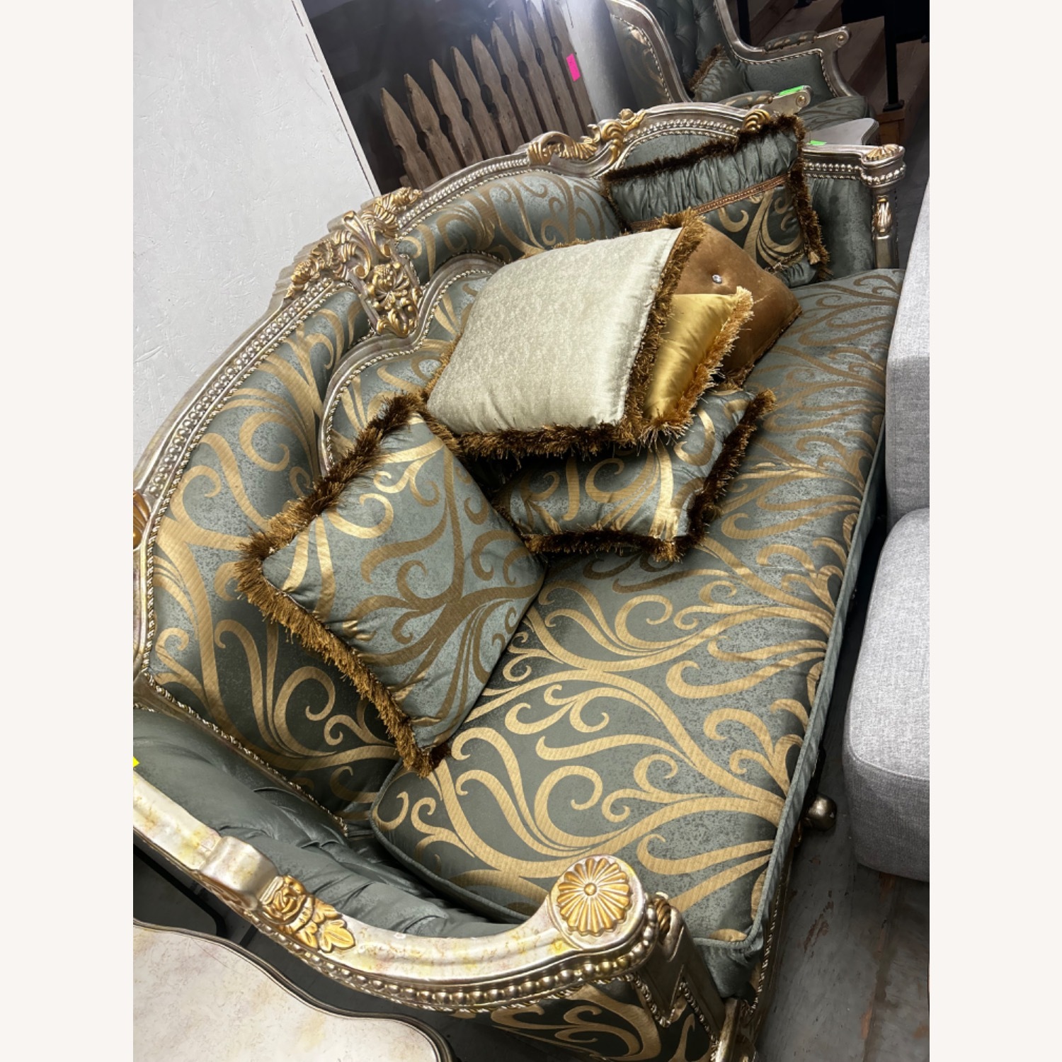 Zara Home Cosmos Blue Fabric 3+ Seater Sofa - image-2