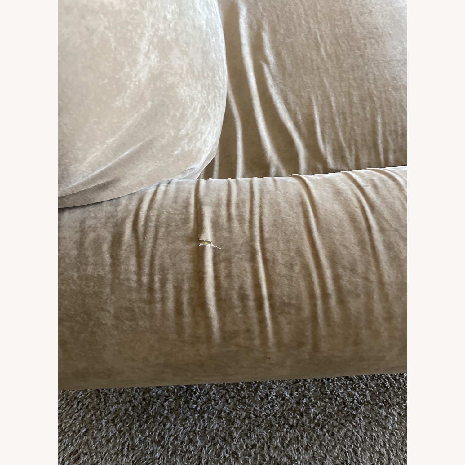 Light Brown Fabric Armchair - image-3