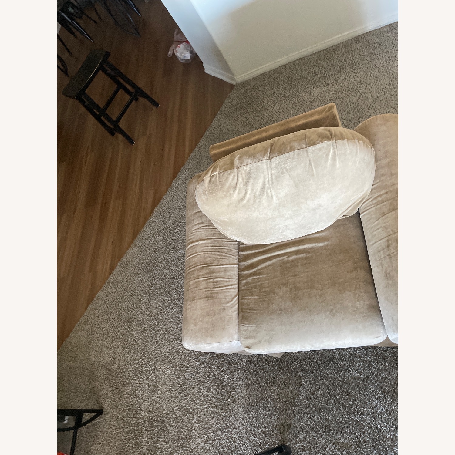 Light Brown Fabric Armchair - image-1