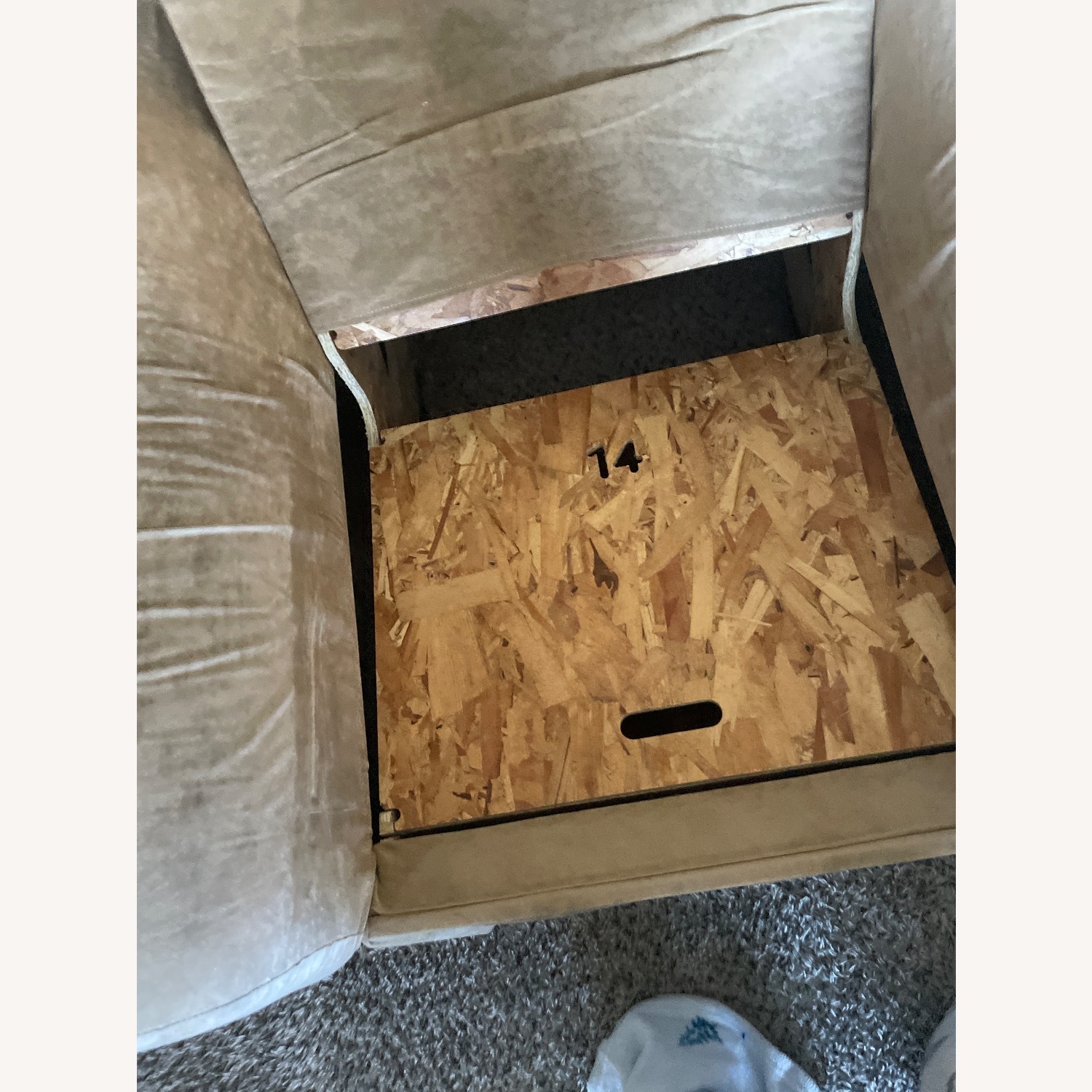 Light Brown Fabric Armchair - image-4