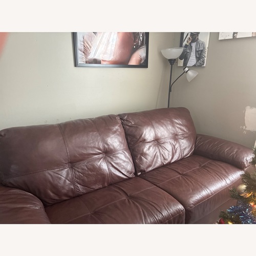Used Dark Brown 2 Piece Sectional for sale on AptDeco