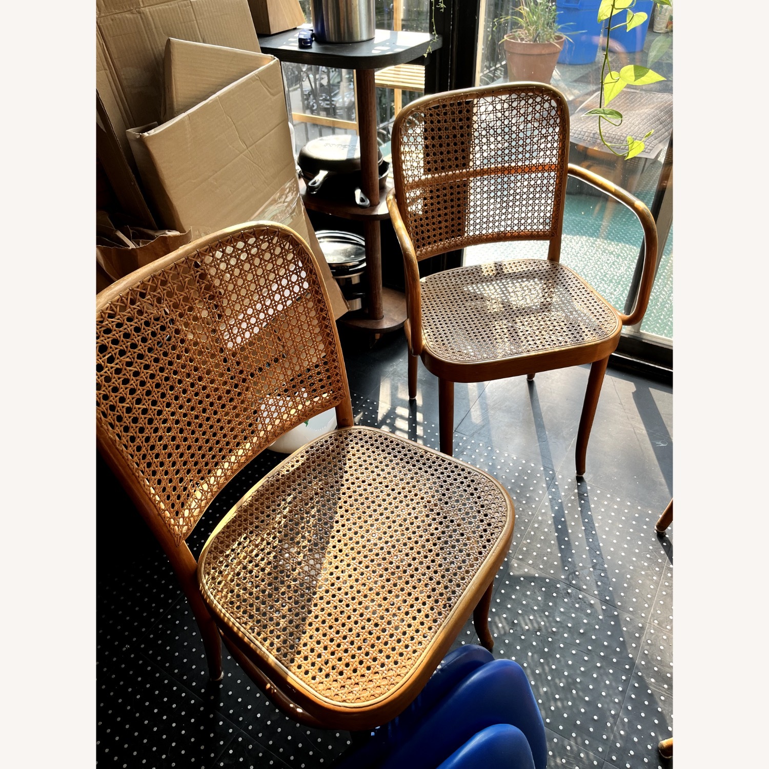 Josef Hoffmann Vintage Cane Dining Chairs (Set of 4) - image-2