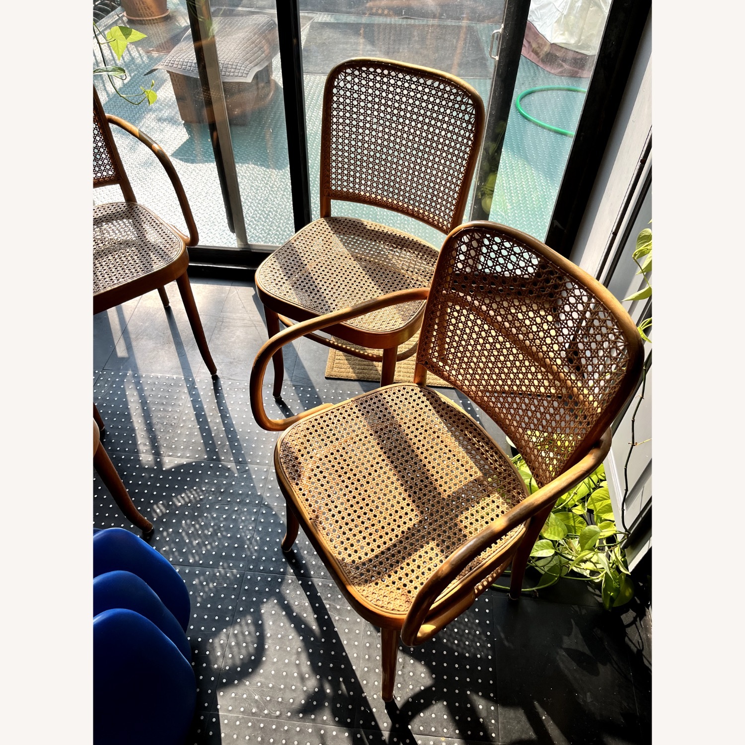 Josef Hoffmann Vintage Cane Dining Chairs (Set of 4) - image-4
