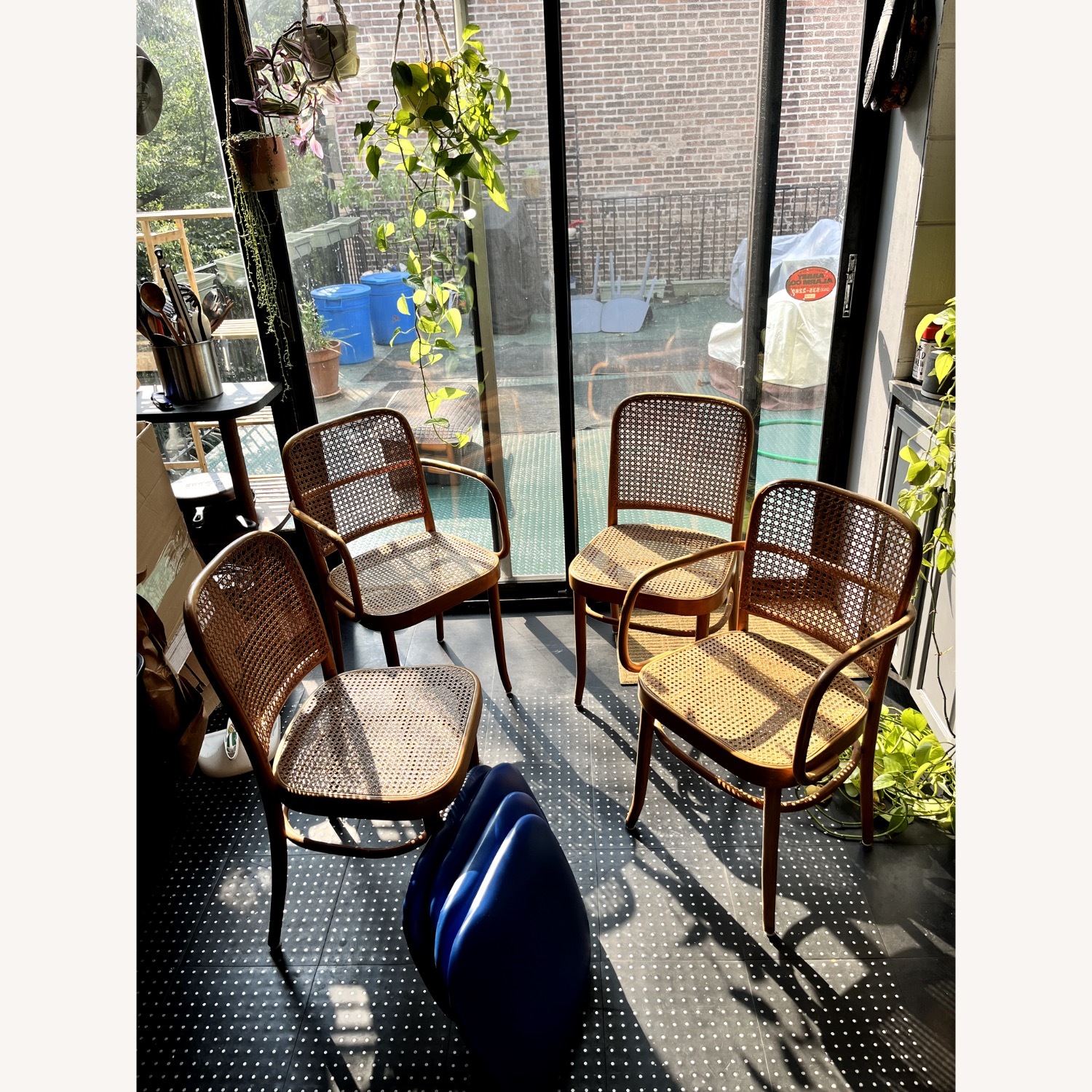 Josef Hoffmann Vintage Cane Dining Chairs (Set of 4) - image-3