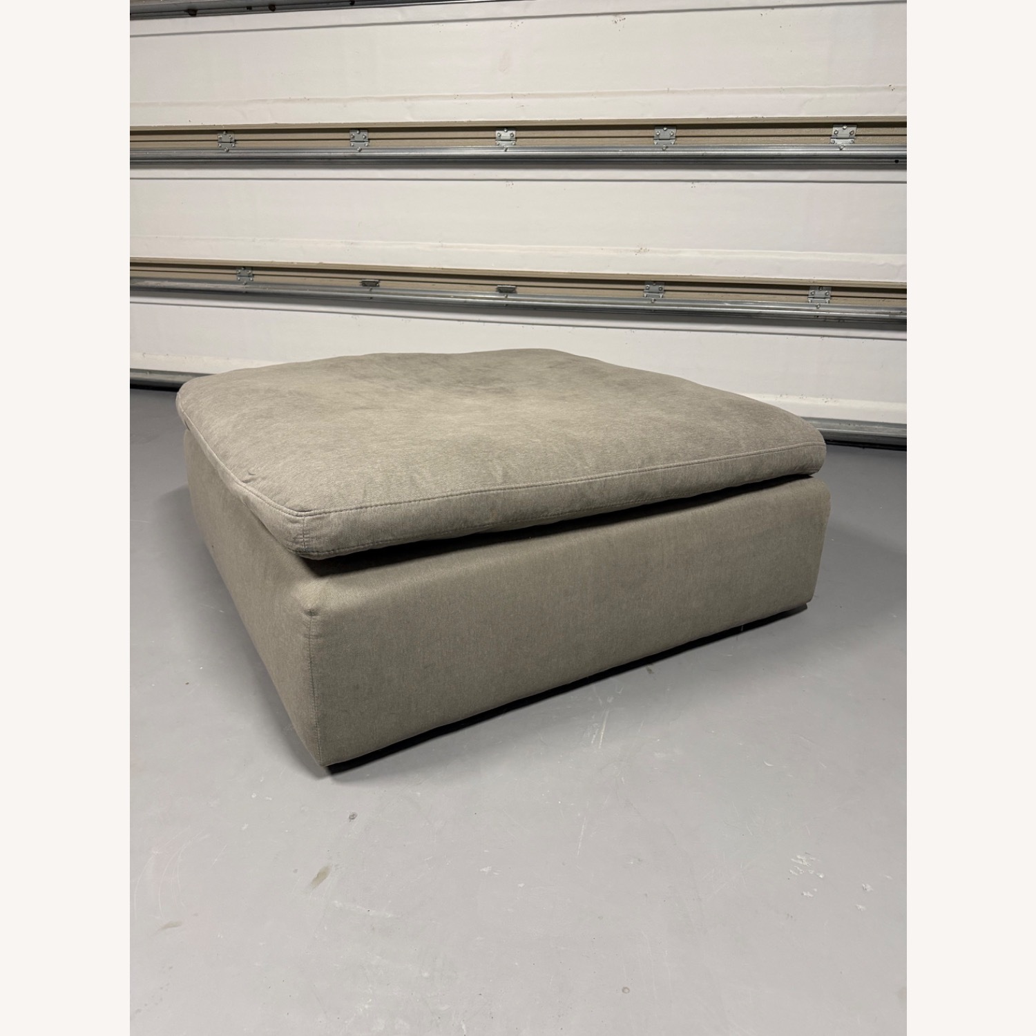 Nixon Light Gray Fabric Cocktail Ottoman - image-2